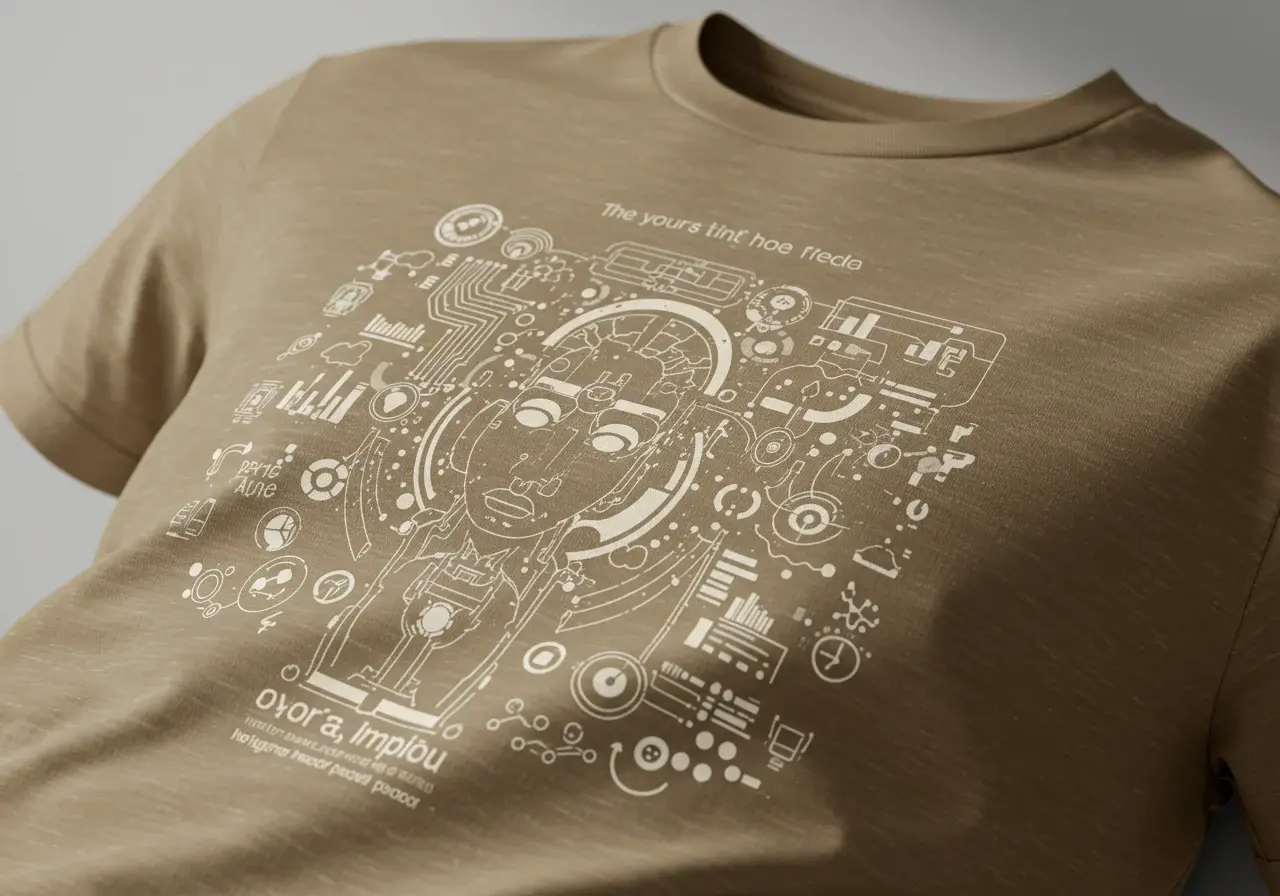 Polera con diseño de océano